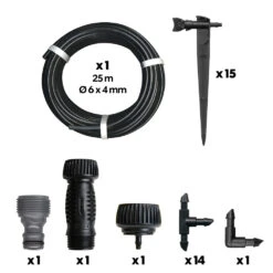 Kit D'arrosage Goutte à Goutte Balcons & Terrasses Ø.13X16 Mm - L 25m