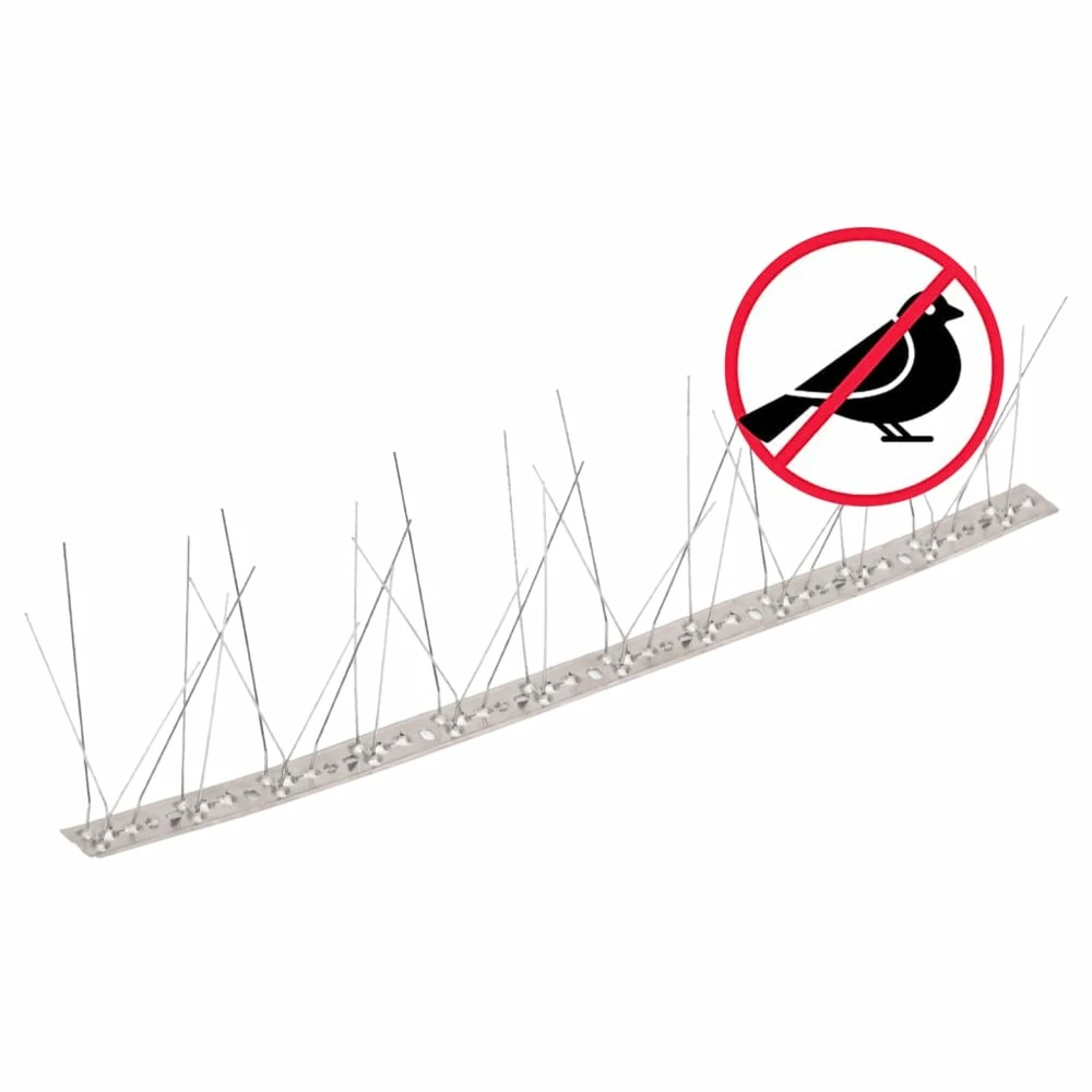 VIDAXL Ensemble De 6 Pointes à 5 Rangées Contre Oiseaux Inox 3 M – Image 6