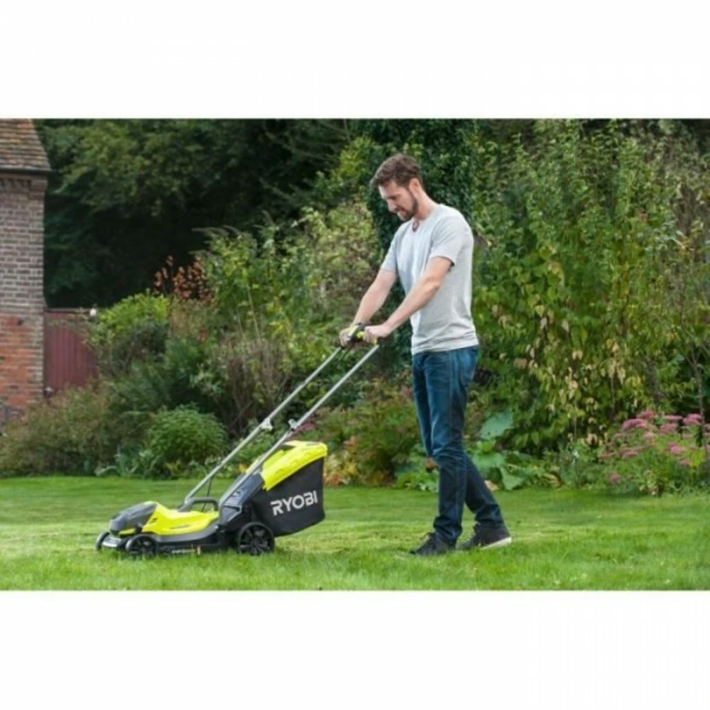 Ryobi Tondeuse A Gazon Pack One+ + Coupe-bordures 18v Sans Fil Rlm1833blt1825m : Rlm18x33b40 Et Coupe-bordures Olt1825m Offert – Image 2
