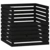 VIDAXL Composteur Noir 80x80x78 Cm Bois Massif De Pin