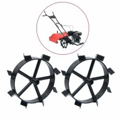 VIDAXL Roues Métalliques Pour Cultivateur à Essence 6,5 Ch 2 Pcs