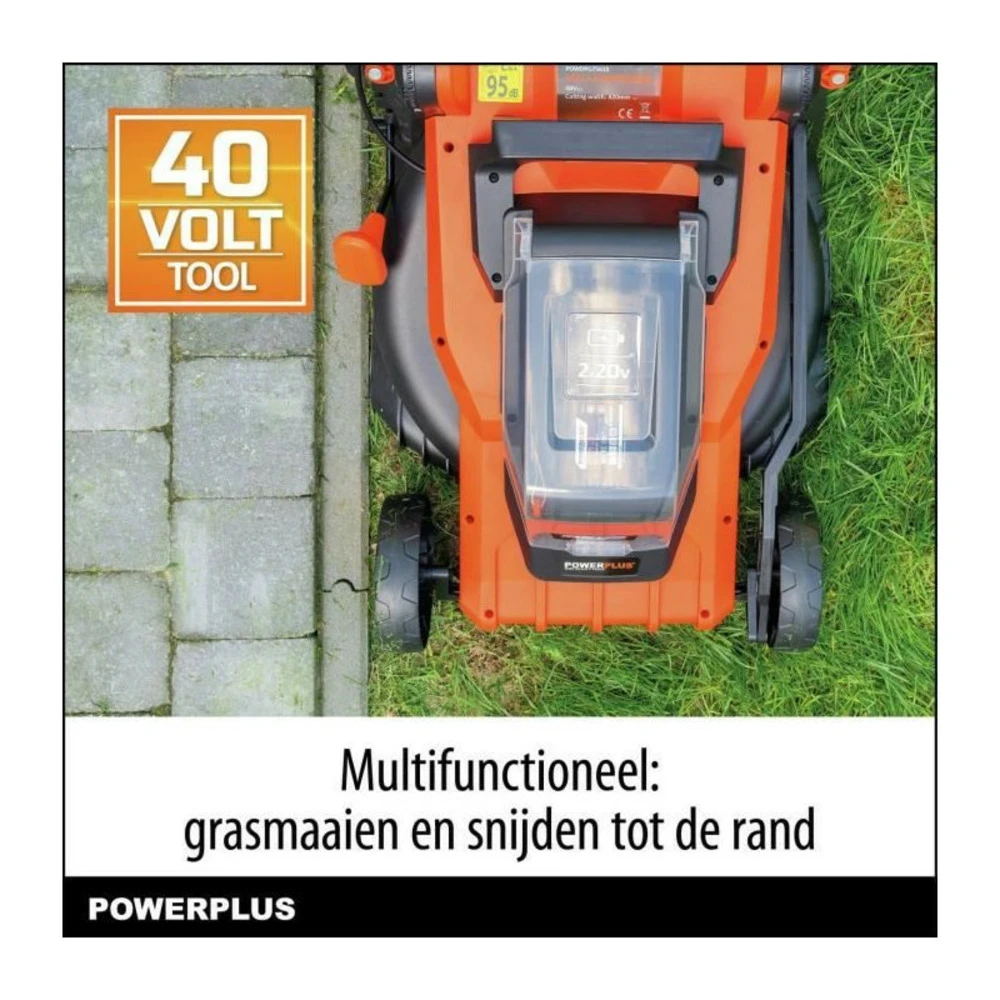 Tondeuse Sans Fil 20v 34cm Brushless - Powdpglws1 - Livrée Avec Batterie 20v 4,0ah + Chargeur Rapide – Image 3