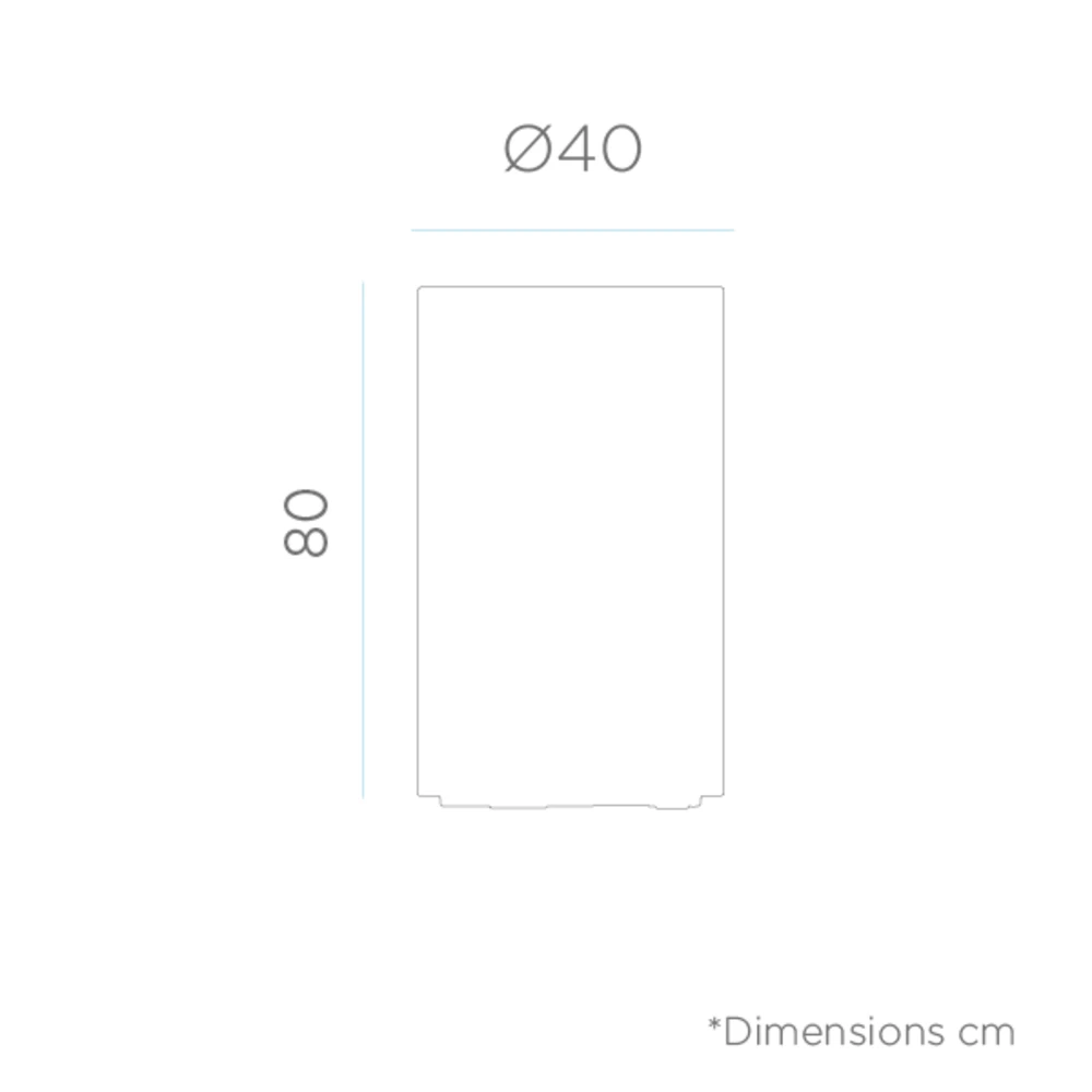 Pot De Fleurs Hortensia 40 High ø40x80cm - Taupe – Image 3