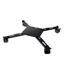 Nature Support Roulant Réglable Pour Plantes 4 Bras Métal Noir