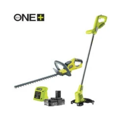 Ryobi Taille Haies Duo One+ 18v 45cm Rht1845 + Coupe-bordures 25cm Rlt1825m - 1 Batterie Lithium+ 2,0ah Et 1 Chargeur 1,7a