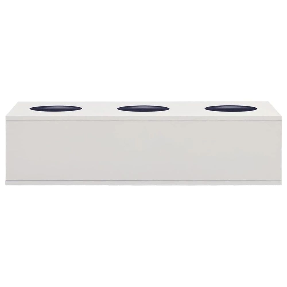 VIDAXL Boîte à Fleurs De Bureau Gris Clair 90x40x23 Cm Acier – Image 3