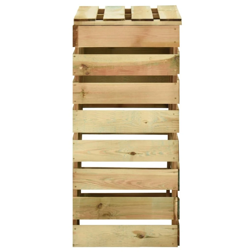 VIDAXL Composteur De Jardin à Lattes 2 Pcs 80x50x100 Cm Pin Imprégné – Image 5