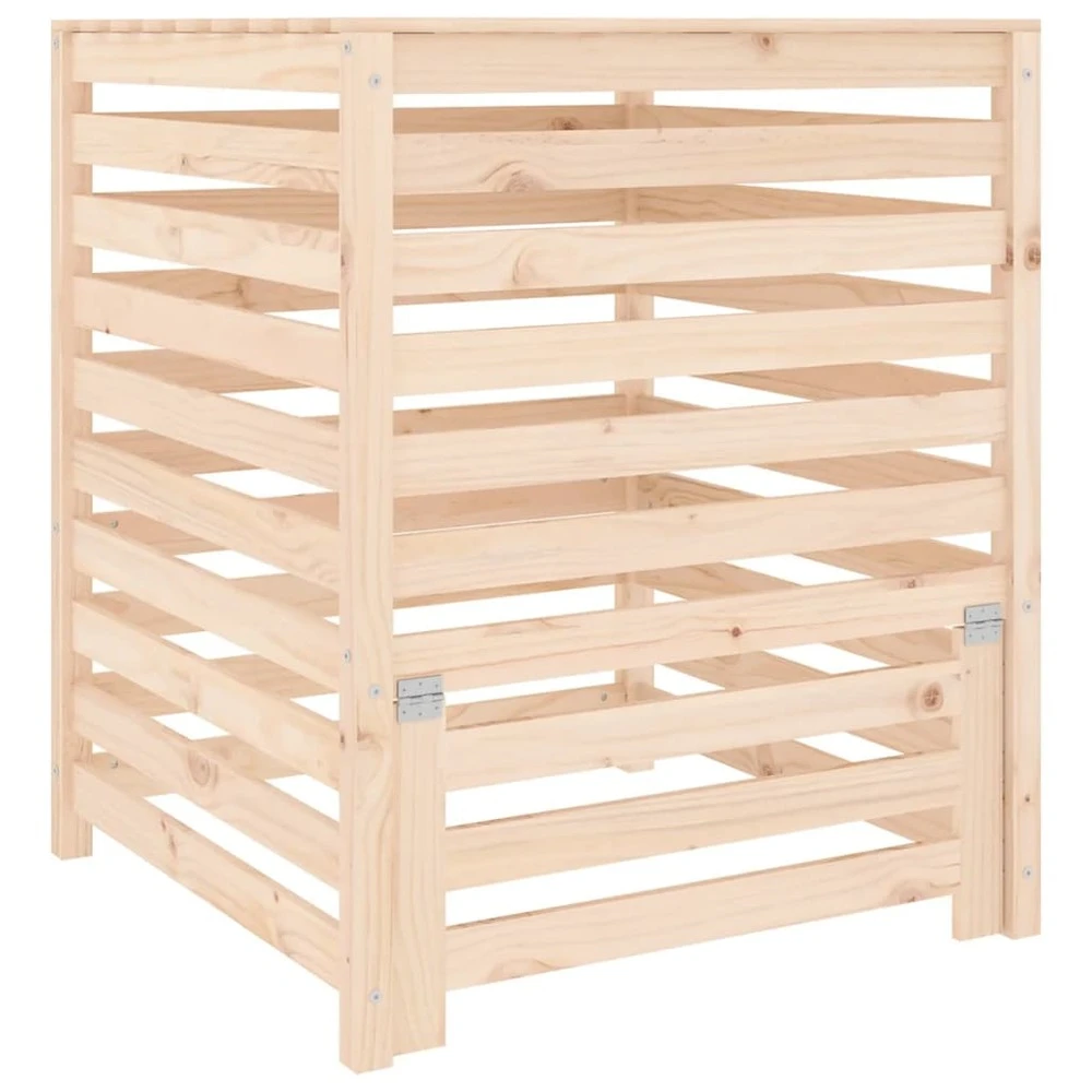 VIDAXL Composteur 82,5x82,5x99,5 Cm Bois Massif De Pin – Image 2