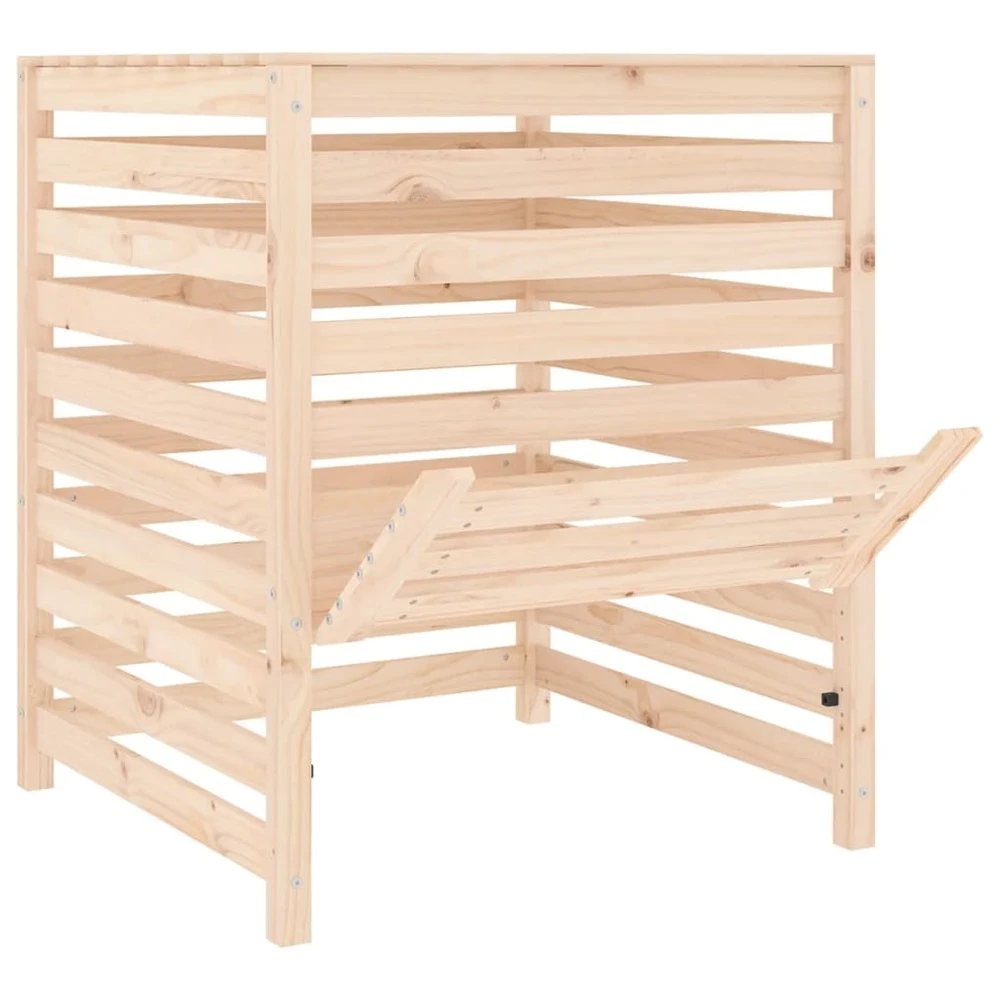 VIDAXL Composteur 82,5x82,5x99,5 Cm Bois Massif De Pin – Image 6