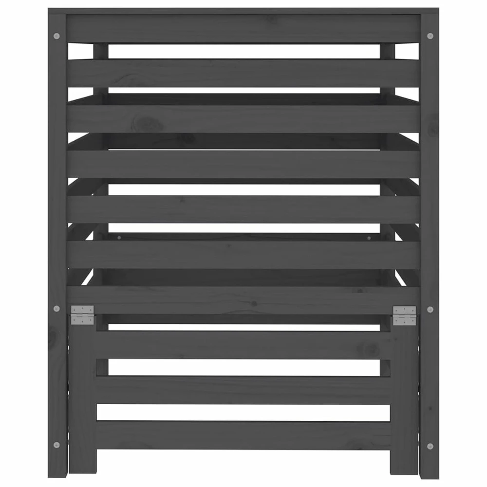 VIDAXL Composteur Gris 82,5x82,5x99,5 Cm Bois Massif De Pin – Image 5