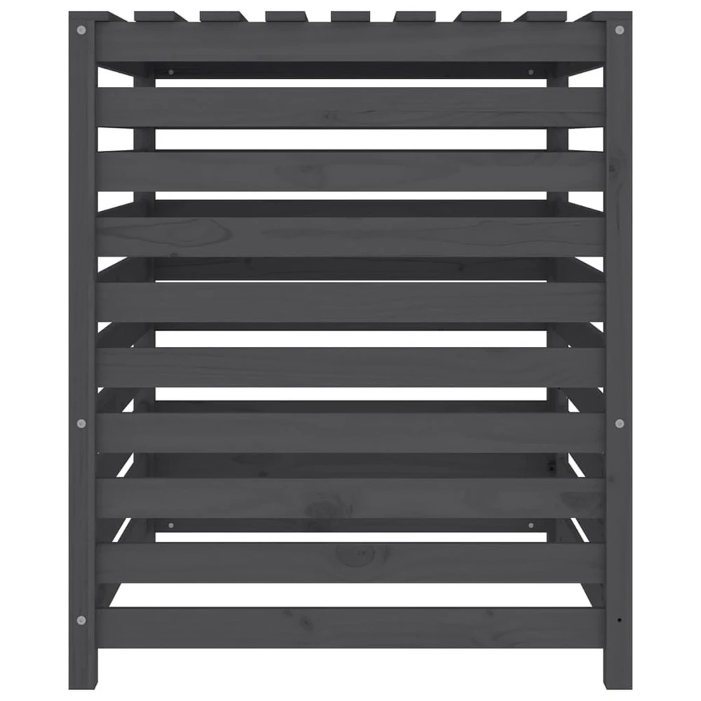 VIDAXL Composteur Gris 82,5x82,5x99,5 Cm Bois Massif De Pin – Image 7
