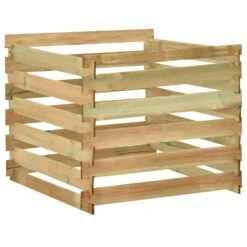 VIDAXL Composteur De Jardin à Lattes 100x100x80cm Bois De Pin Imprégné