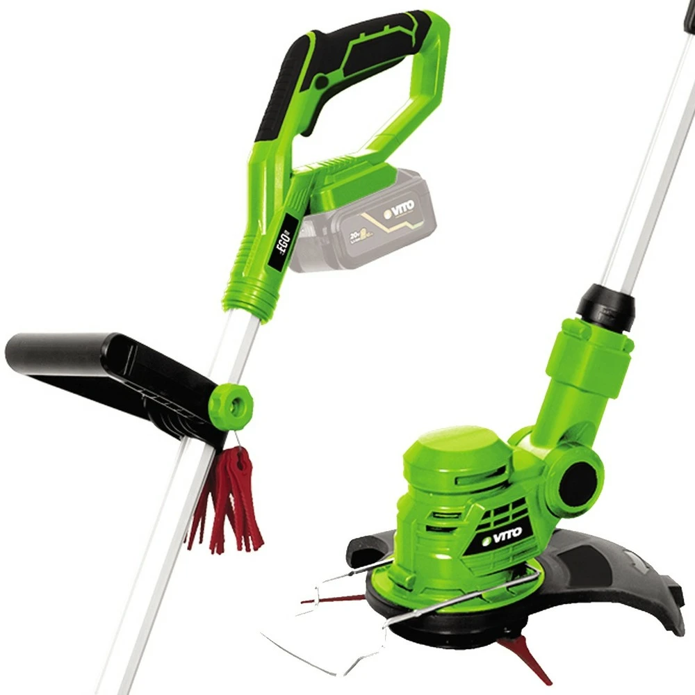 Coupe Bordure Sans Fil 20v Vito Ego Li + Batterie 2ah + Chargeur + Jeu 20 Lames – Image 2